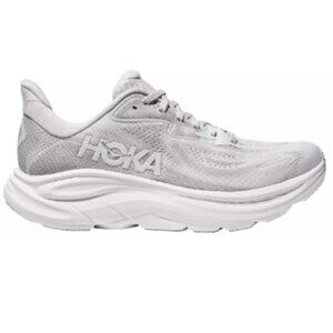 HOKA Women's Clifton 10 Running Shoes-Color: Ash Grey/White